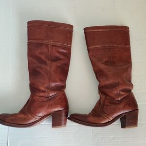 Frye Brown Leather Knee-High Boots